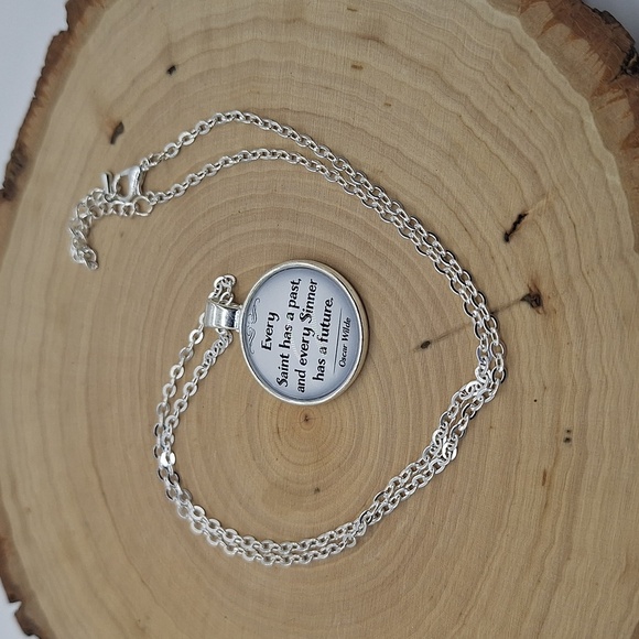 Silver Inspirational Pedant Necklace - Picture 2 of 4